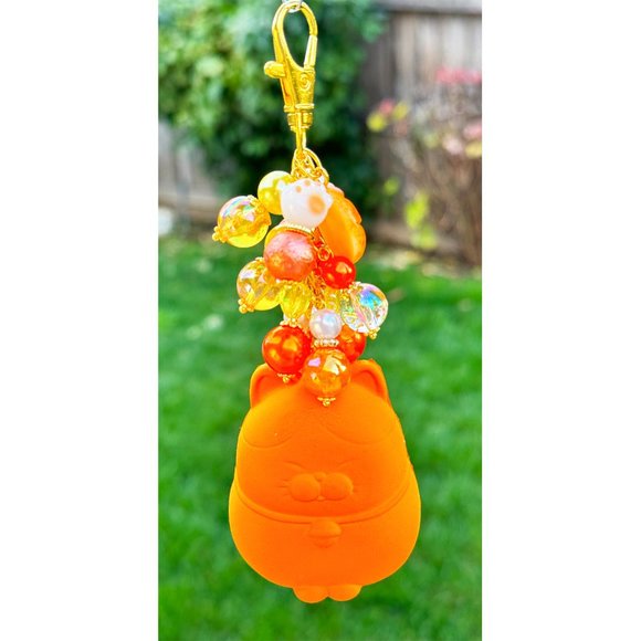 Amuse Maneki Neko Kitty Bread Pan Squishy Keychain Purse Bag Charm - Picture 1 of 7
